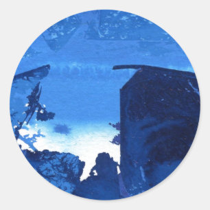 "Frozen Ridge #3" Abstract Design Sticker