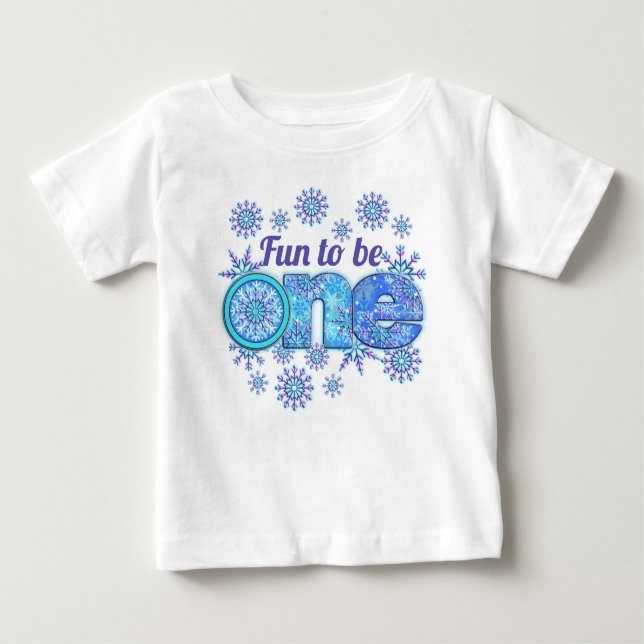 Frozen Schneefall zu einem Baby T-shirt (Vorderseite)