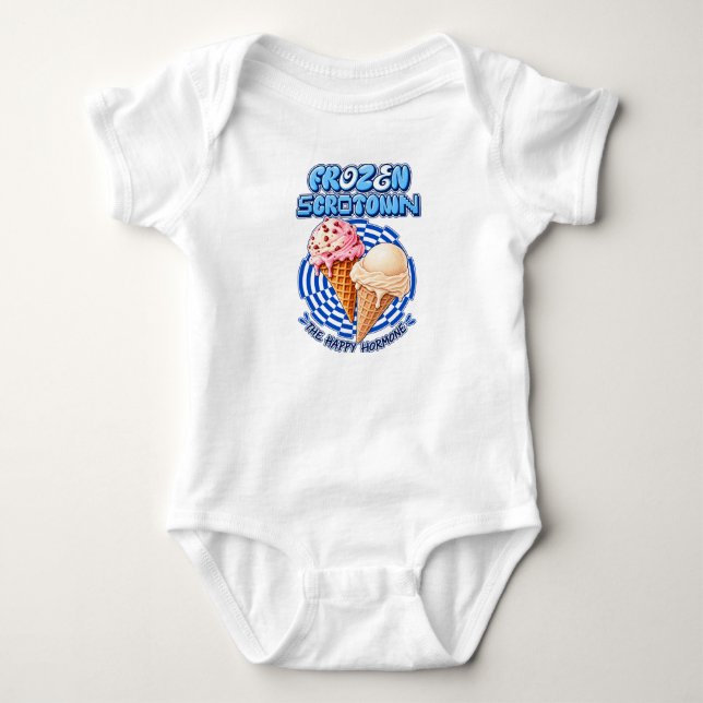 🍦 Frozen Scrotown Baby Strampler (Vorderseite)