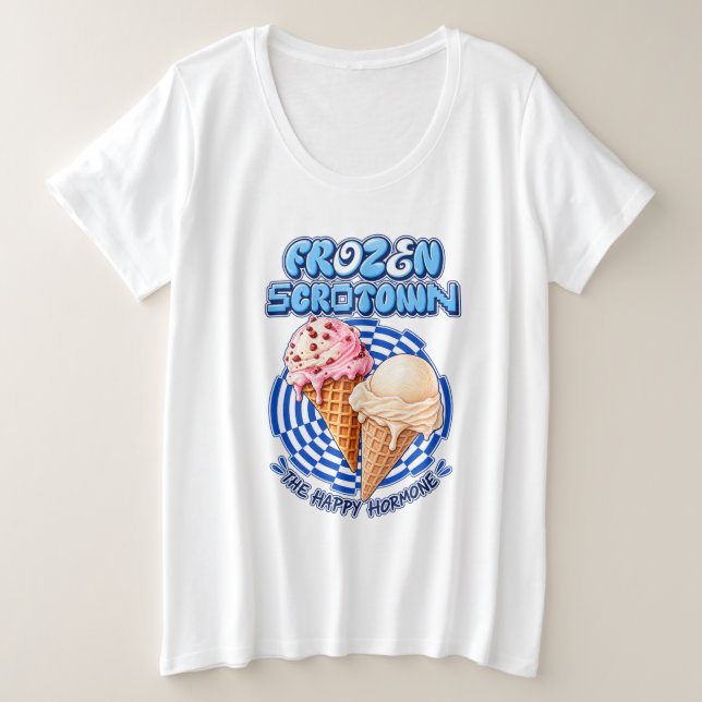 🍦 Frozen Scrotown Große Größe T-Shirt (Design vorne)