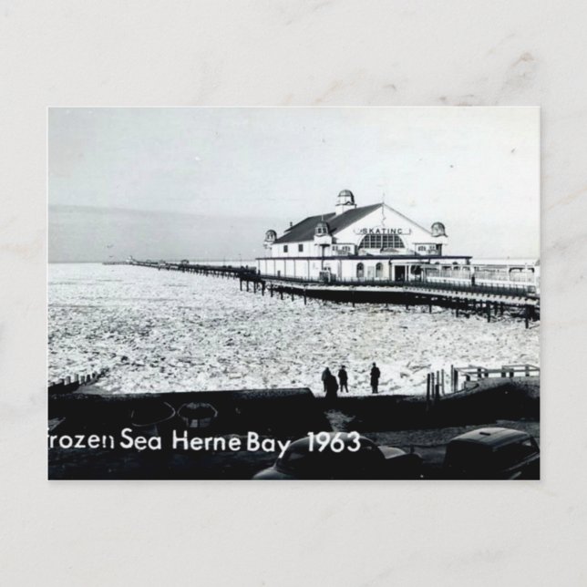Frozen Sea at Herne Bay - Kent -1963 Postkarte (Vorderseite)