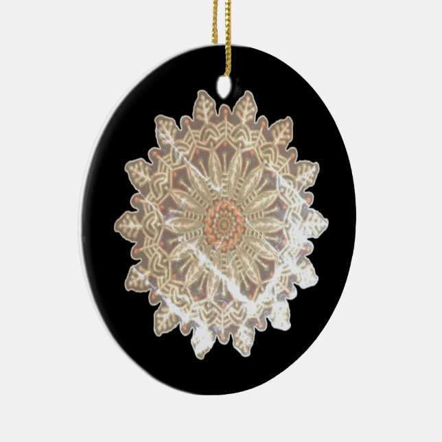 Frozen Snowflakes Gleam #6 Keramik Ornament (Rechts)