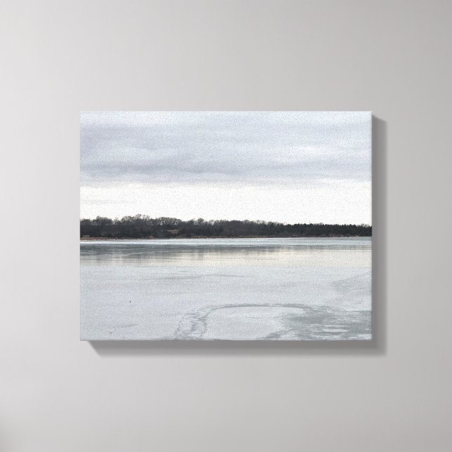 Frozen Sooner Lake Leinwanddruck (Vorderseite)