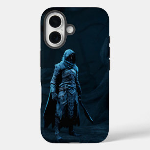 Frozen Vigil - Blauer Schattenkrieger iPhone 16 Hülle