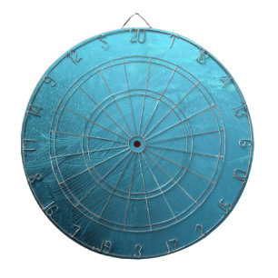 Frozen Water Ice Blue Frost Chic Winter Metallic Dartscheibe