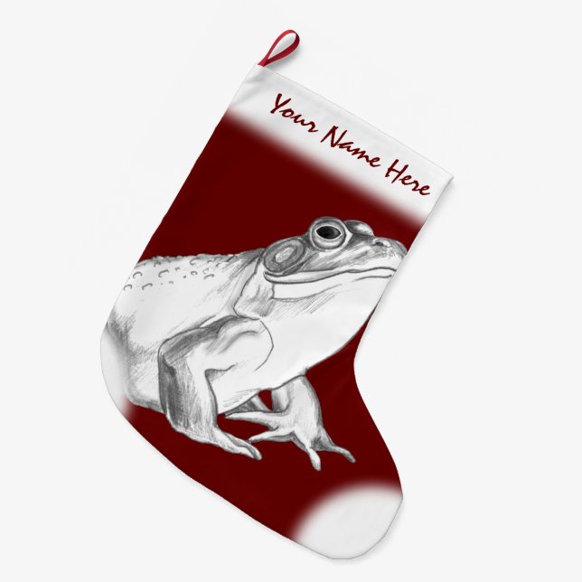 Frozen Weihnachts-Strumpf Custom Bullfrog Strumpf Großer Weihnachtsstrumpf (Vorderansicht (hängend))