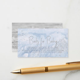 Frozen Winter Silver Snowflake Blue Book Request Begleitkarte