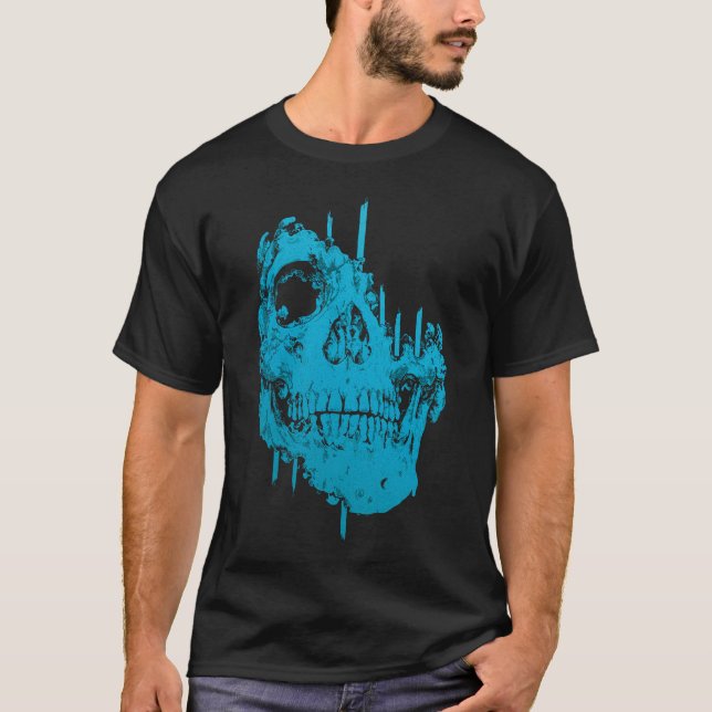Frozenschädel: Blauer Untergang T-Shirt (Vorderseite)