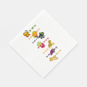 Frucht Apfeläpfel Fruchtdesign Serviette