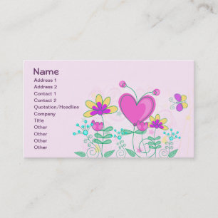 Frucht-Blumen-cooles niedliches Girly Retro Blumen Visitenkarte
