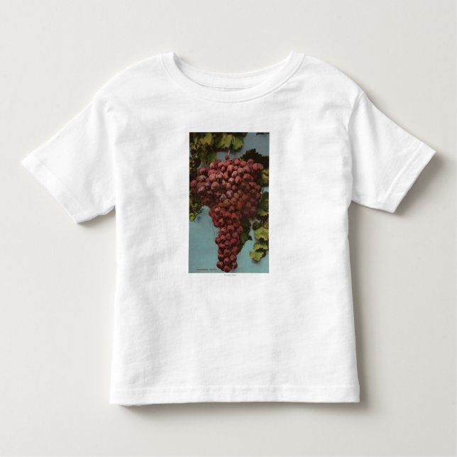 Frucht Chromo Lithographie von Kalifornien-Trauben Kleinkind T-shirt (Vorderseite)