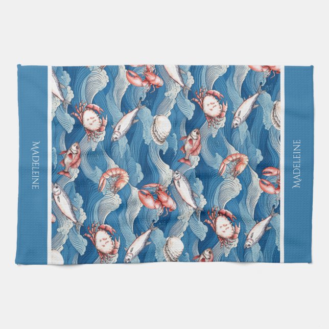 Frucht de Mer Personalisiert Geschirrtuch (Horizontal)