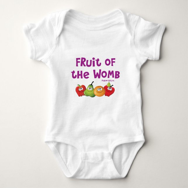 Frucht der Geb5rmutter Baby Strampler (Vorderseite)