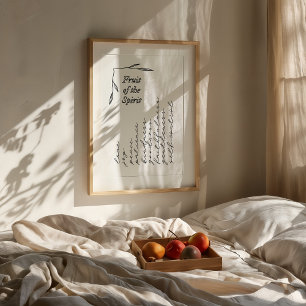 Frucht der Geist Bibel Verse Kunst Poster
