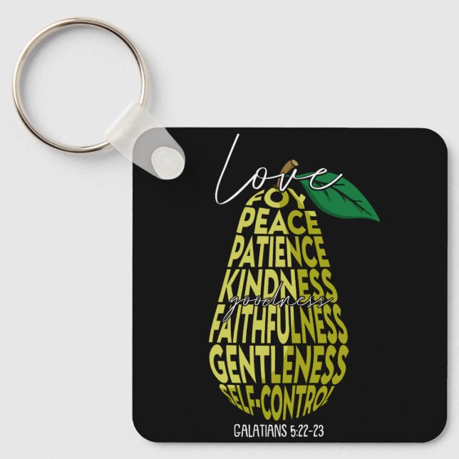 Frucht der Geist Liebe Joy Peace Patience Kindness Schlüsselanhänger (Vorderseite)