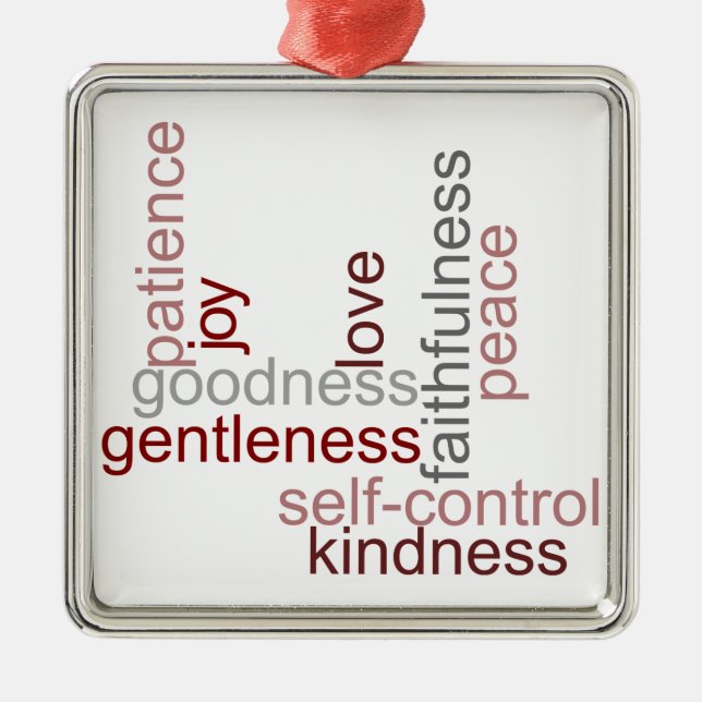 Frucht der Geist-Wort-Kunst Ornament Aus Metall (Vorne)