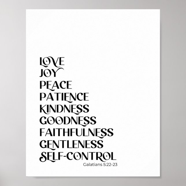 Frucht der Spirit-Christlichen Wanddekoration Poster (Vorne)