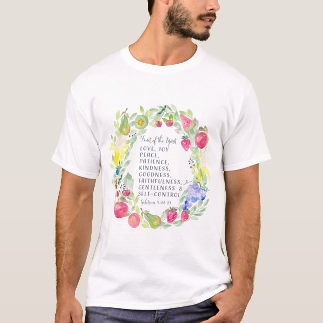 Frucht der Wasserfarbenkunst T-Shirt (Vorderseite)