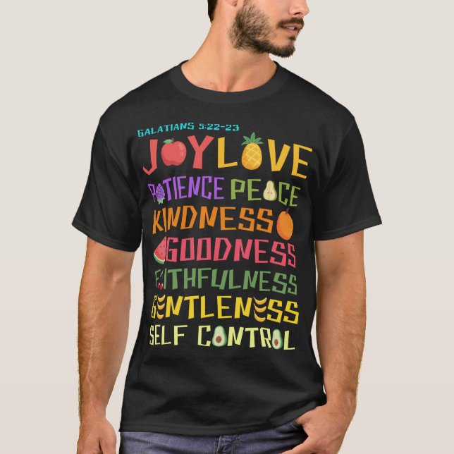 Frucht des Christlichen Bibelverses T-Shirt (Vorderseite)
