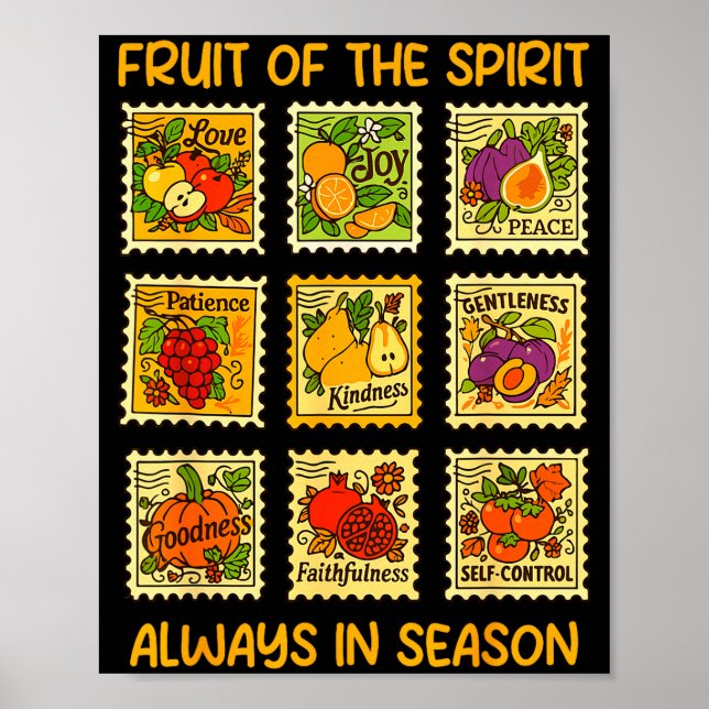 Frucht des christlichen Glaubens an Jesus Gott Lie Poster (Vorne)