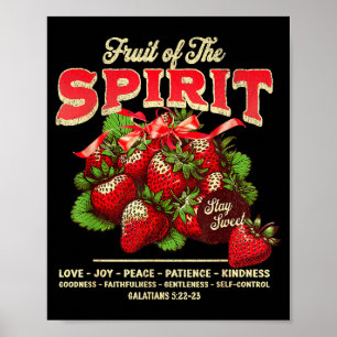 Frucht des Geistes Bibelvers christlich religiös Poster