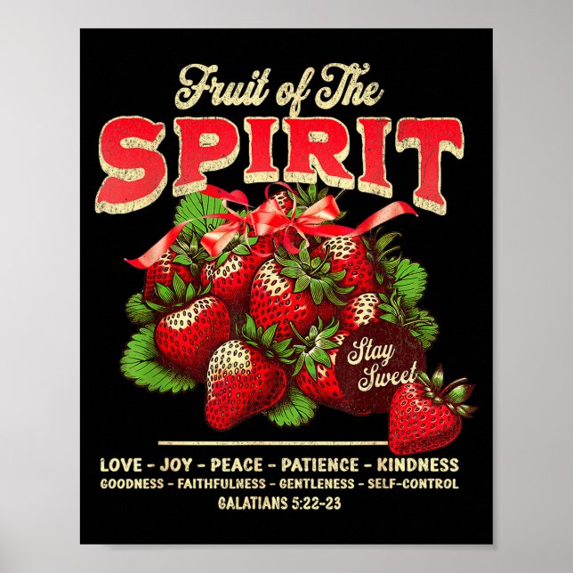 Frucht des Geistes Bibelvers christlich religiös Poster (Vorne)