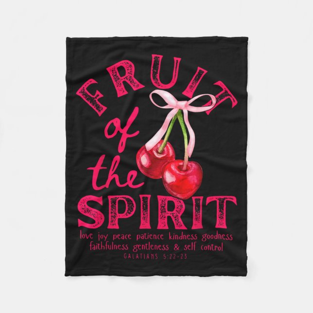 Frucht des Geistes Christliche Kokette Rosa Schlei Fleecedecke (Vorderseite)