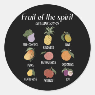 Frucht des Geistes Christlicher Glaube Jesus Gott  Runder Aufkleber