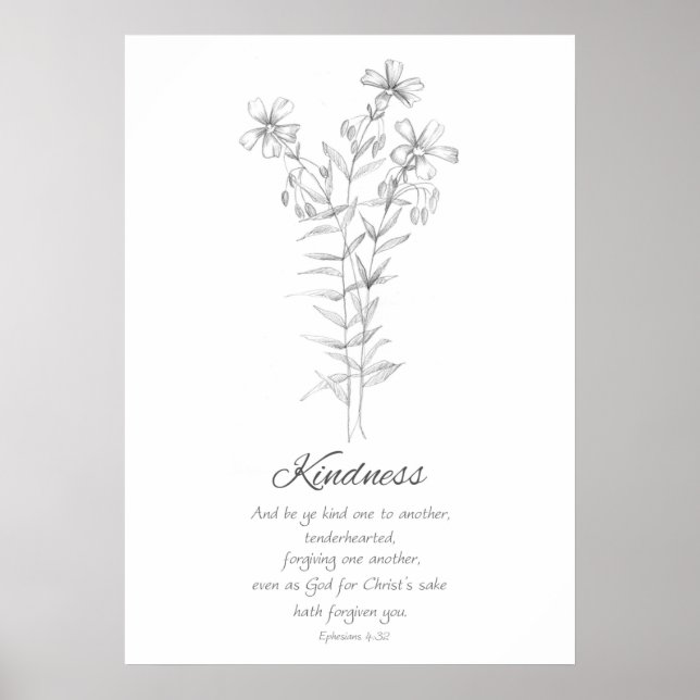 Frucht des Geistes Ephesianer 4:32 Schrift Poster (Vorne)