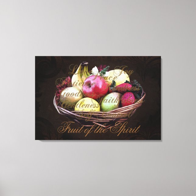 Frucht des Geistes, farbenfrohe Christliche Mauer  Leinwanddruck (Vorderseite)