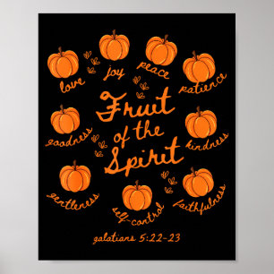 Frucht des Geistes Galater 5-22 Kürbis Herbst Poster