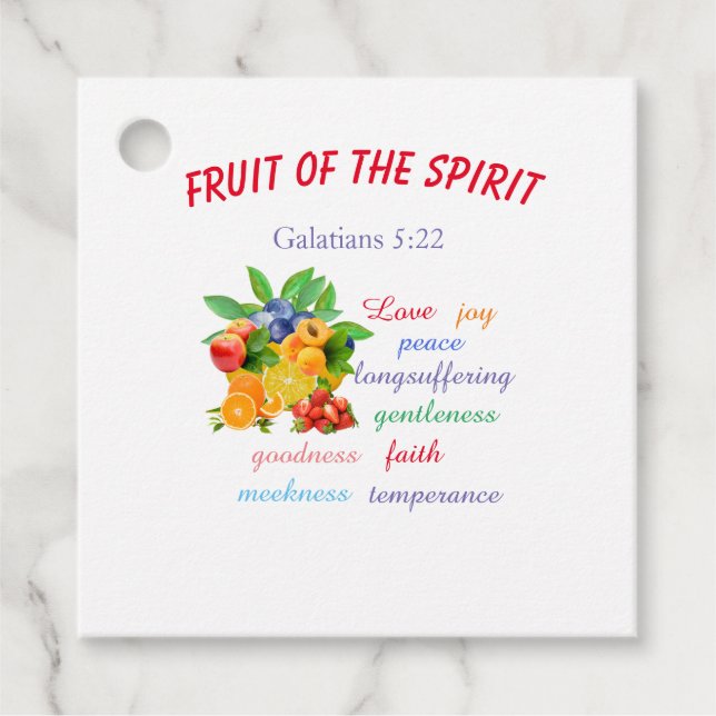 Frucht des Geistes Geschenkanhänger (Vorderseite)