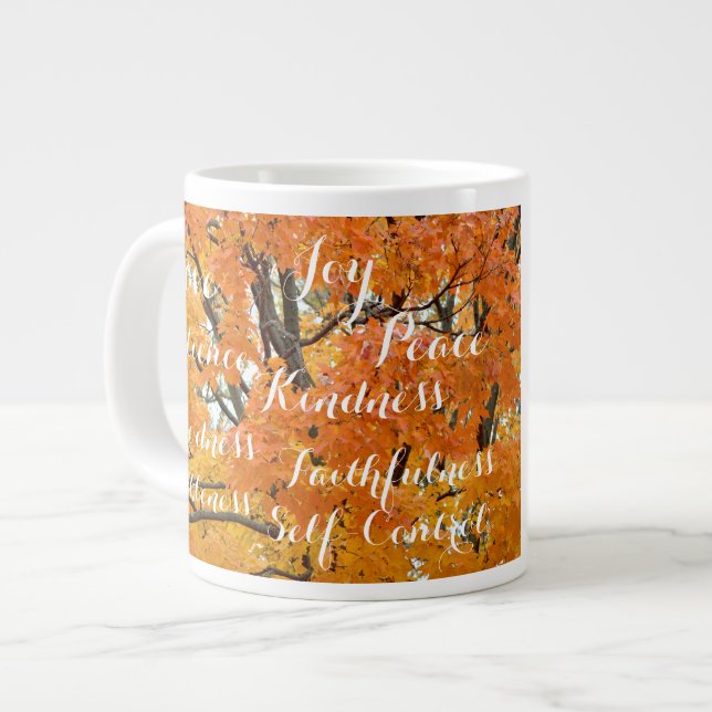 Frucht des Geistes, Inspirational christlicher Jumbo-Tasse (Vorderseite Links)