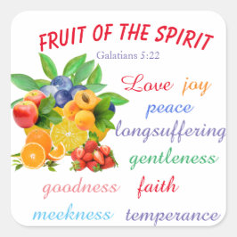 Frucht des Geistes Quadratischer Aufkleber