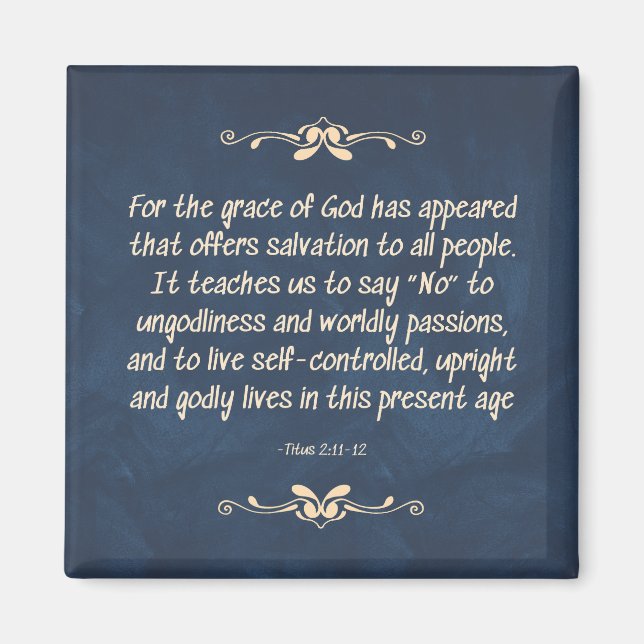 Frucht des Geistes - Selbst-Kontrolle Magnet (Vorne)