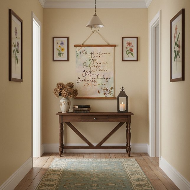 Frucht des Geistes Wandteppich Mit Holzrahmen (Von Creator hochgeladen)