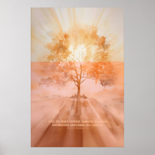 Frucht des Heiligen Geistes Aquarell Bibelvers Poster