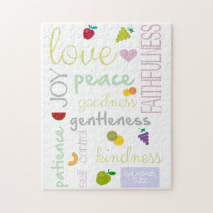 Frucht des Heiligen Geistes, christlicher Bibelver Puzzle
