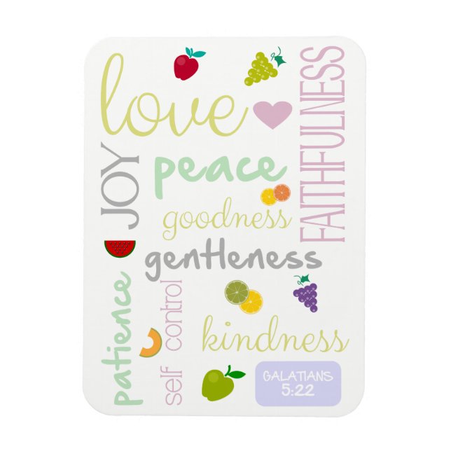 Frucht des Heiligen Geistes Christlicher Magnet (Vertikal)