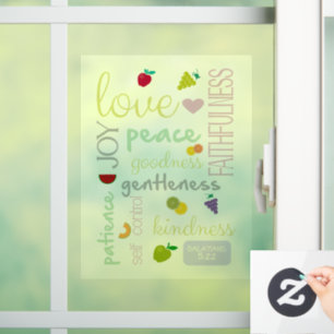 Frucht des Heiligen Geistes niedlicher christliche Fensteraufkleber