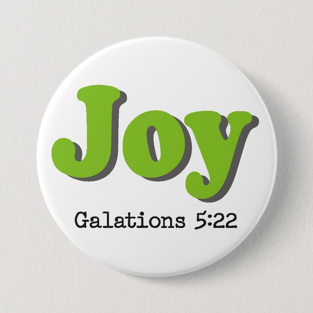 Frucht des Heiliger Geist ~ Freude ~ Button (Vorderseite)