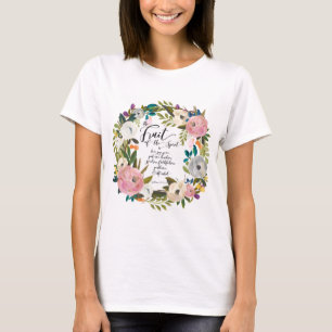 Frucht des Spirit Floral Watercolor Wraath T-Shirt