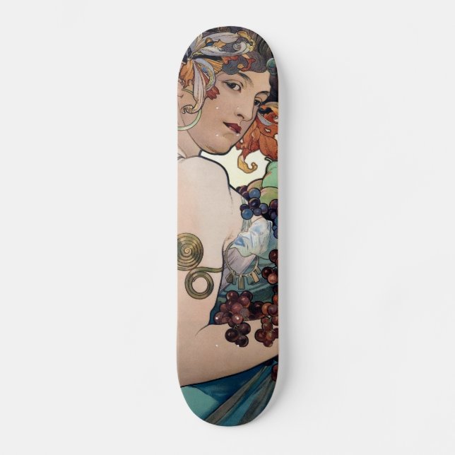 Frucht durch Alfons Mucha 1897 Skateboard (Vorderseite)