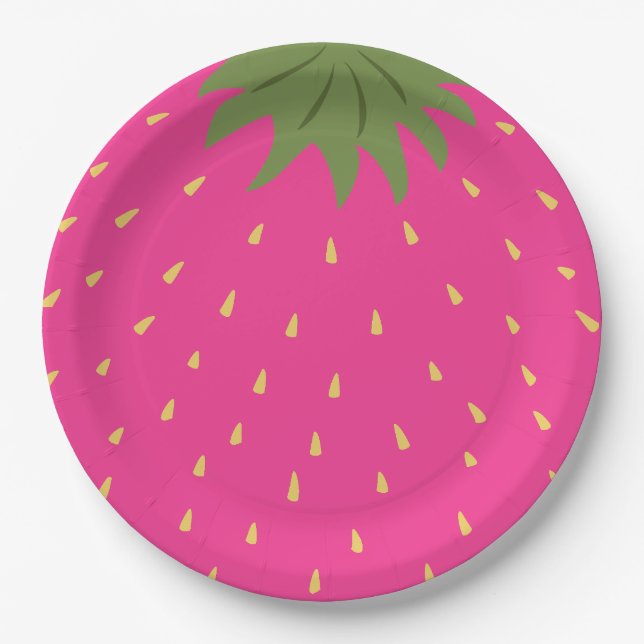 Frucht Erdbeere Pappteller (Vorderseite)