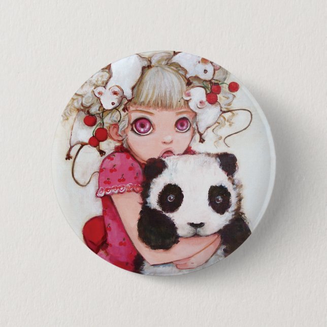 Frucht-Fäserchen-Knopf Button (Vorderseite)