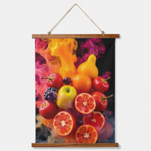 Frucht feine Kunst Wandteppich Mit Holzrahmen