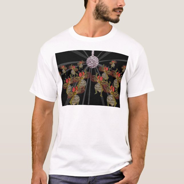 Frucht-Fliegen, die unter den Disco-Ball tanzen T-Shirt (Vorderseite)