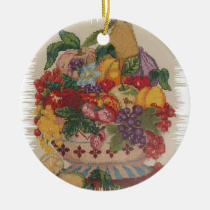 FRUCHT-GLAS KERAMIKORNAMENT