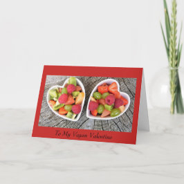 Frucht höhlt vegane Valentine-Karte Feiertagskarte