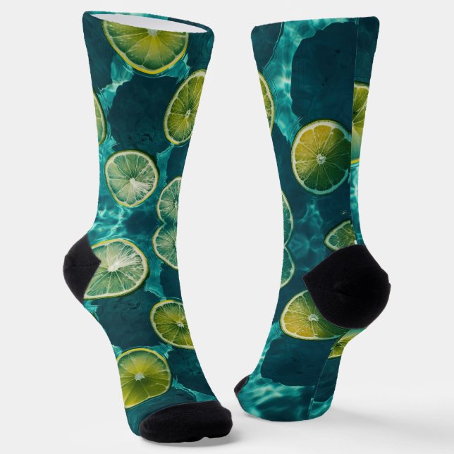 Frucht im Wasser 3D-Styling Socken (Gewinkelt)